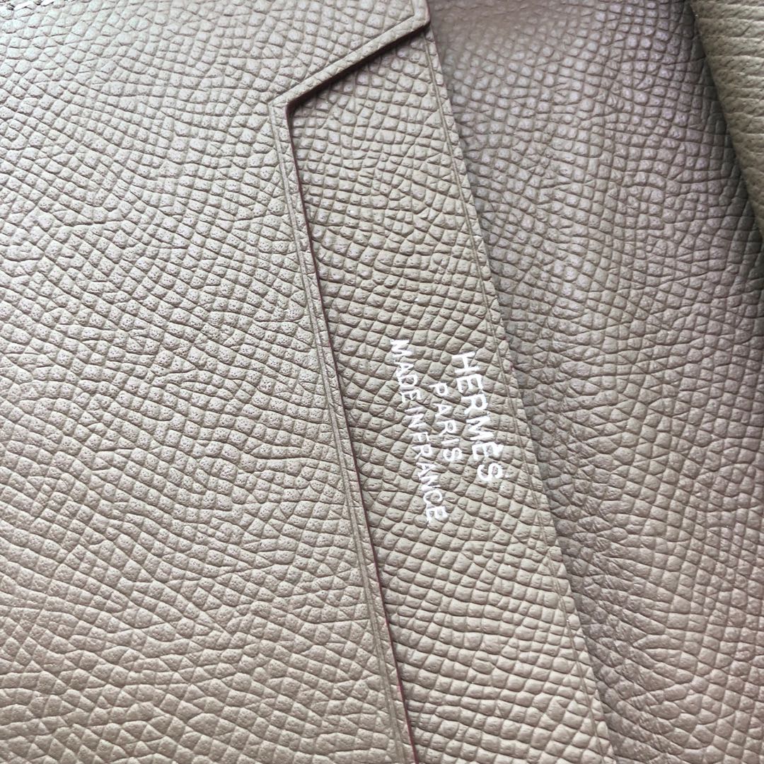 BEARN COMPACT WALLET 12 IN MEDIUM BROWN EPSOM LEATHER