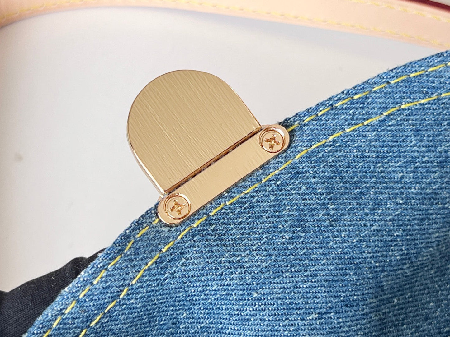 LV 25S PLEATY BAG 26 IN BLUE MONOGRAM DENIM GOLD HARDWARE