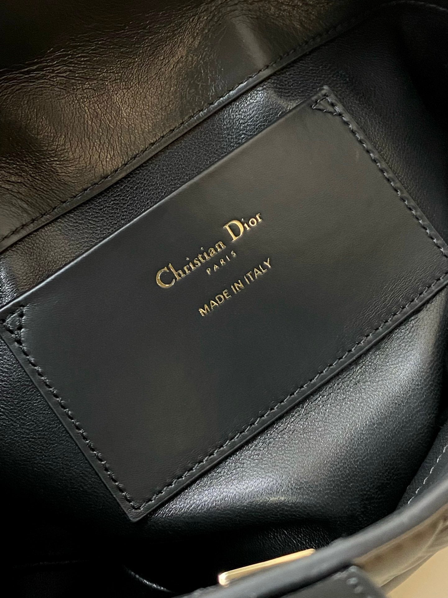 MINI TOUJOURS BUCKET BAG 18 IN BLACK CANNAGE CALFSKIN