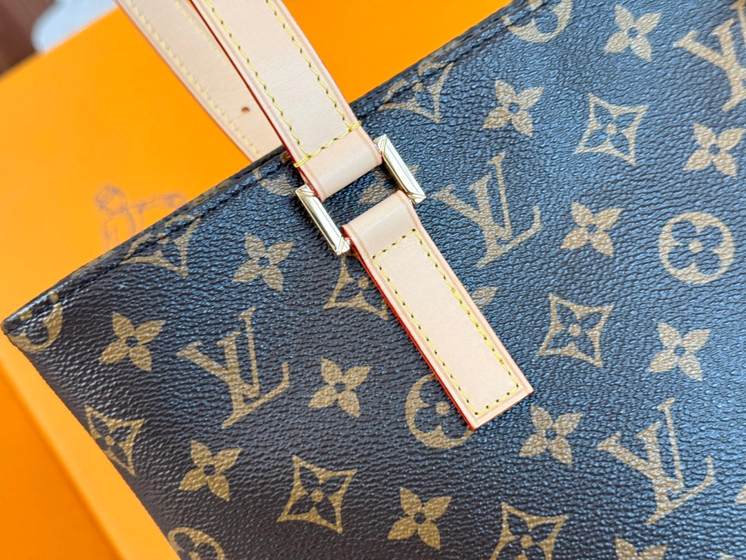 LV 25S PIANO BAG 27 IN BROWN MONOGRAM CANVAS AND CALFSKIN GOLD HARDWARE
