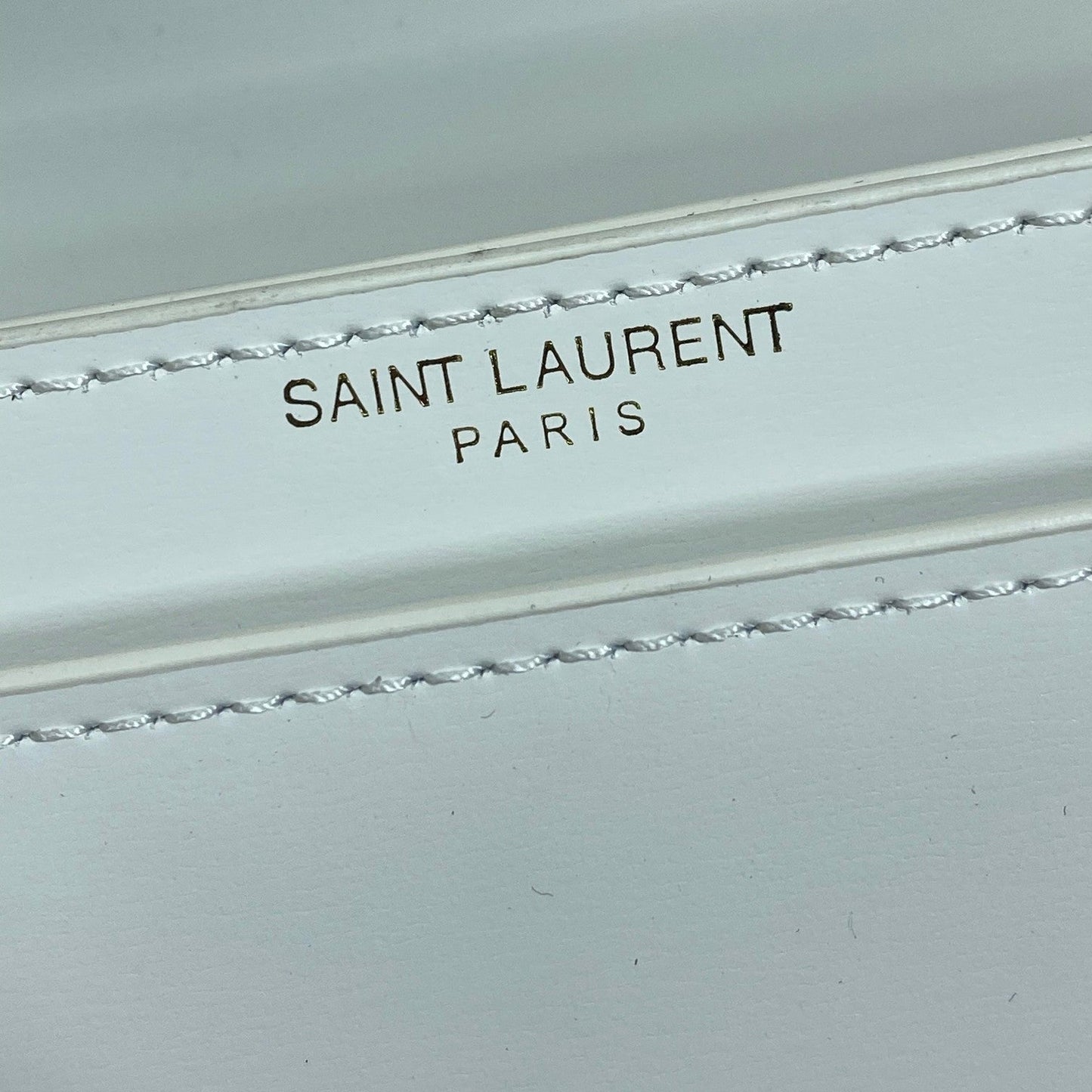 VOLTAIRE HALF-MOON SHOULDER BAG 24 IN WHITE CALFSKIN GOLD METALLIC