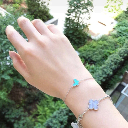 [AURORA]BUTTERFLY TURQUOISE BUTTERFLY BRACELET SILVER