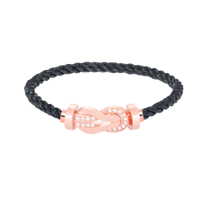[AURORA]CHANCE LARGE 8 FIGURE BUCKLE HALF DIAMOND BRACELET ROSE GOLD