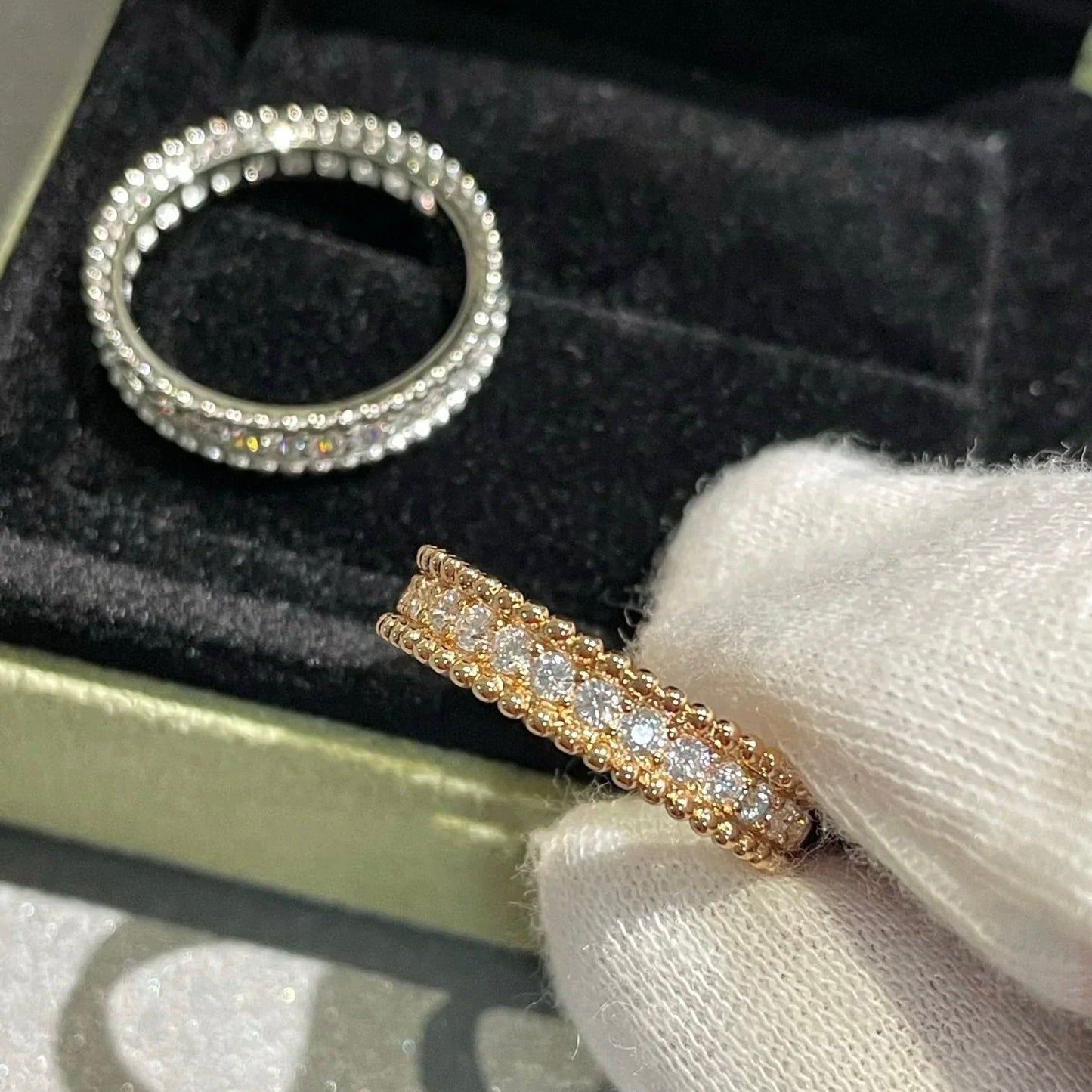 [AURORA]PERLEE DIAMOND ROSE GOLD RING