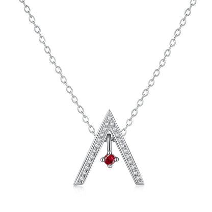 [AURORA]Sparkling "A" Shape Necklace