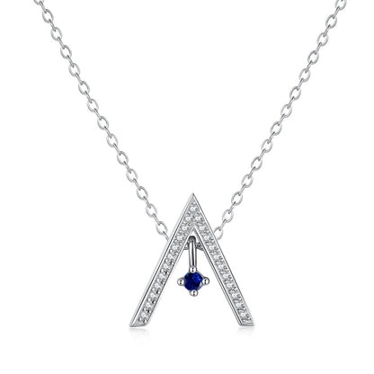 [AURORA]Sparkling "A" Shape Necklace