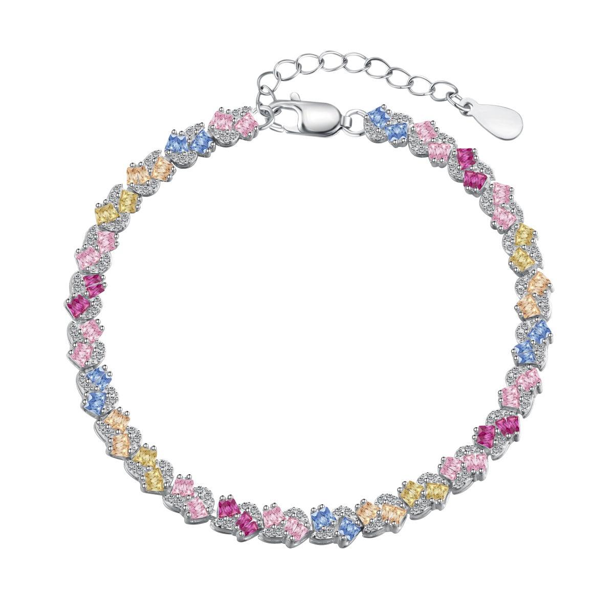 [AURORA]Ornate Colorful Flower Shape Party Bracelet