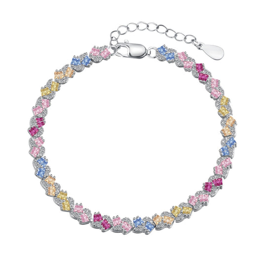 [AURORA]Ornate Colorful Flower Shape Party Bracelet