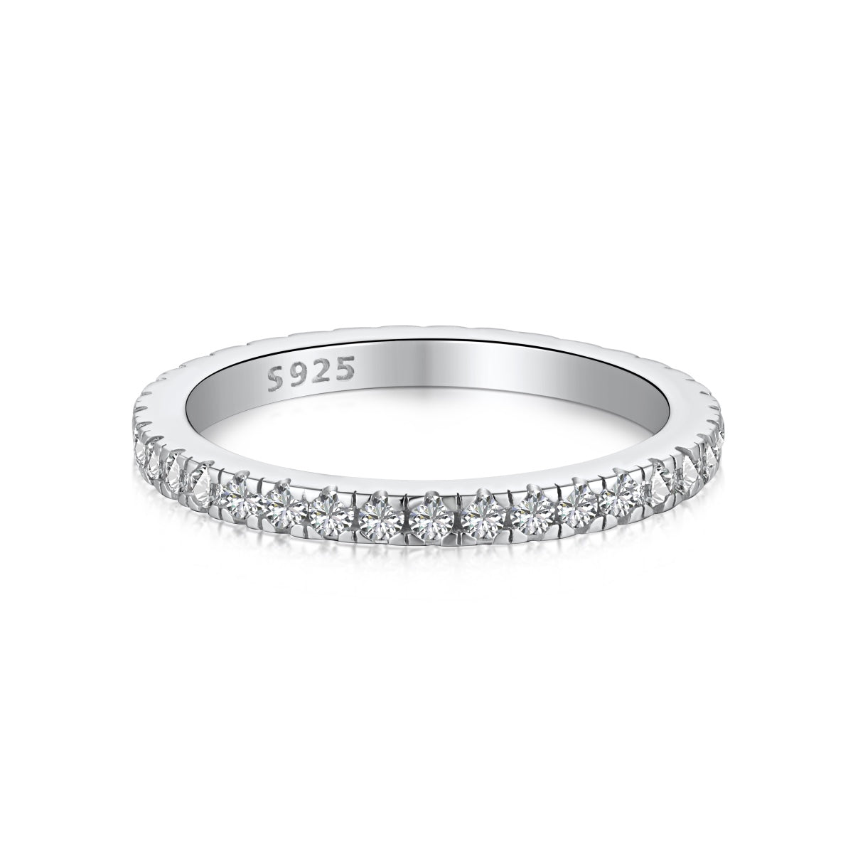 [AURORA]Delicate Sparkling Round Cut Daily Ring