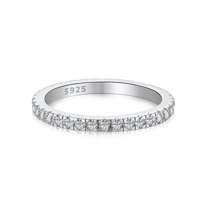 [AURORA]Delicate Sparkling Round Cut Daily Ring