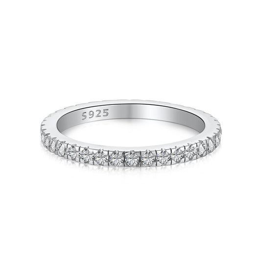 [AURORA]Delicate Sparkling Round Cut Daily Ring