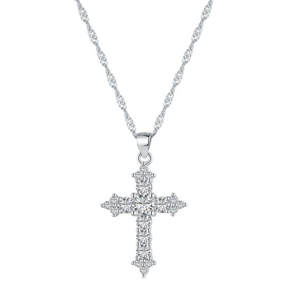 [AURORA]Delicate Cross Shape Necklace
