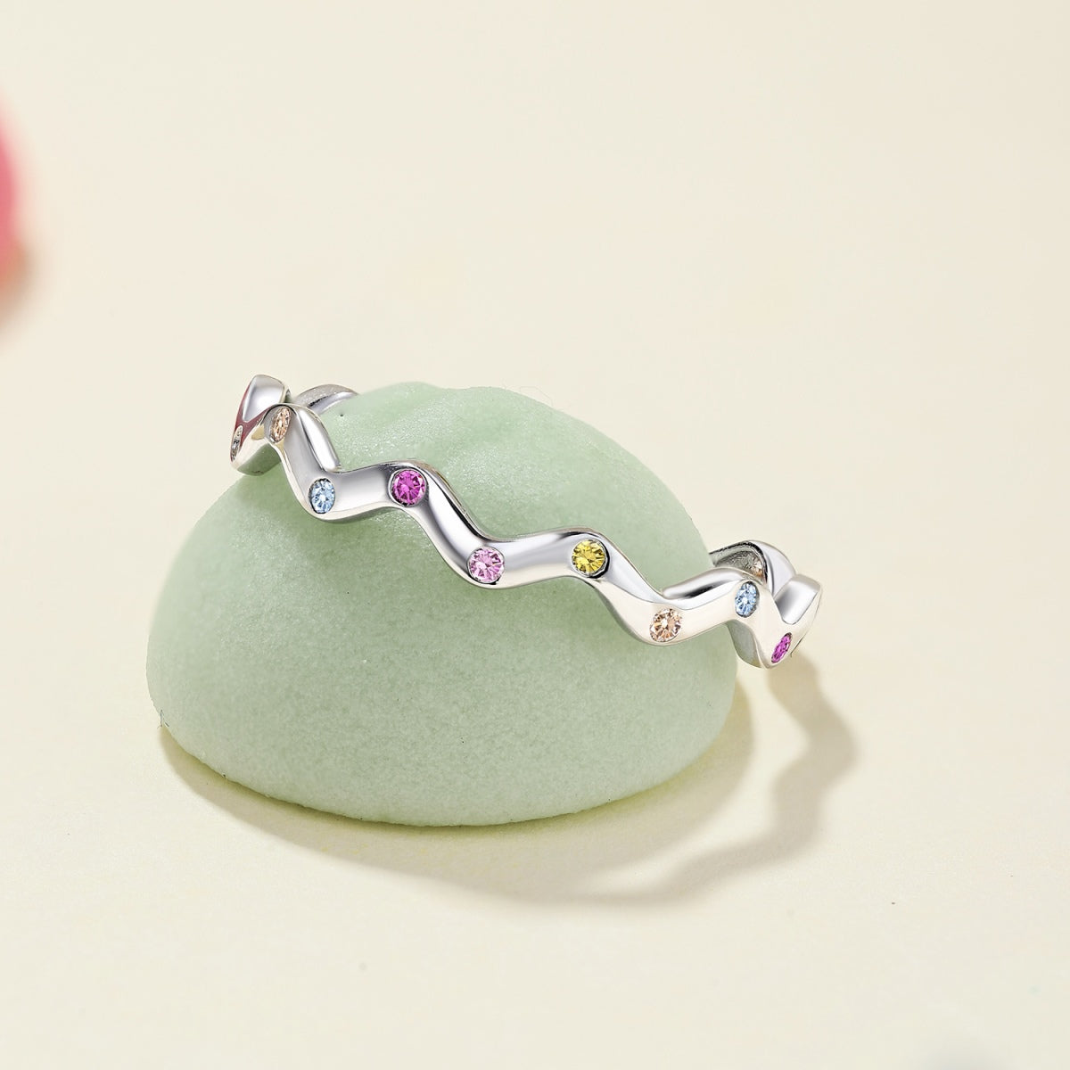 [AURORA]Ornate Vibrant Round Cut Daily Ring