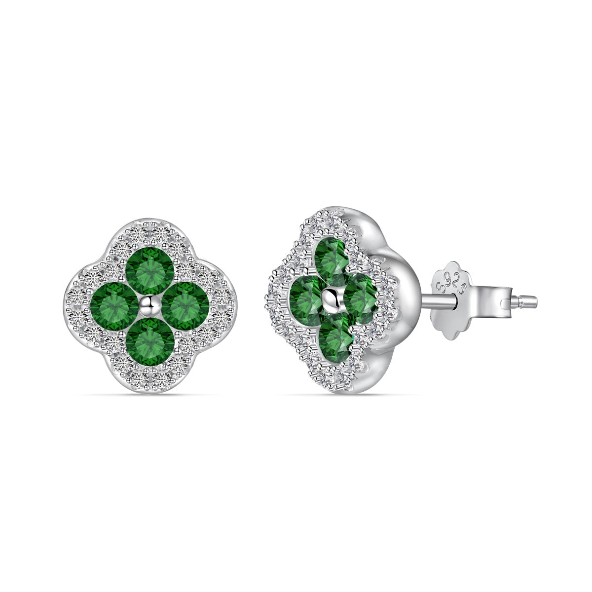 [AURORA]Four-Leaf Clover Flower Shaped Earrings
