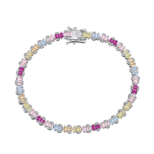 [AURORA]Delicate Colorful Emerald Cut Party Bracelet