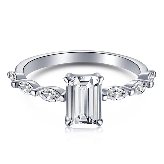 [AURORA]1.0 Carat Dainty Resplendent Radiant Cut Daily Ring