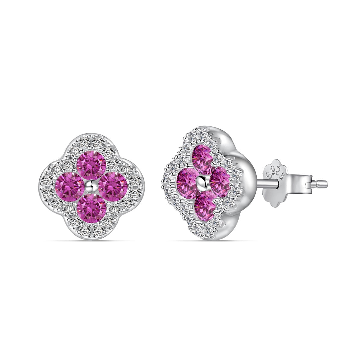 [AURORA]Four-Leaf Clover Flower Shaped Earrings