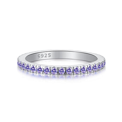[AURORA]Delicate Sparkling Round Cut Daily Ring