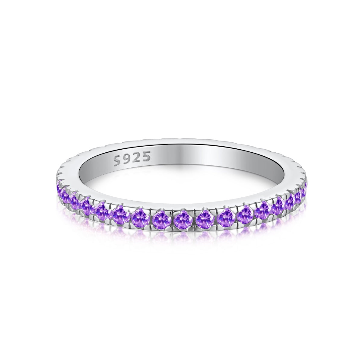 [AURORA]Delicate Sparkling Round Cut Daily Ring