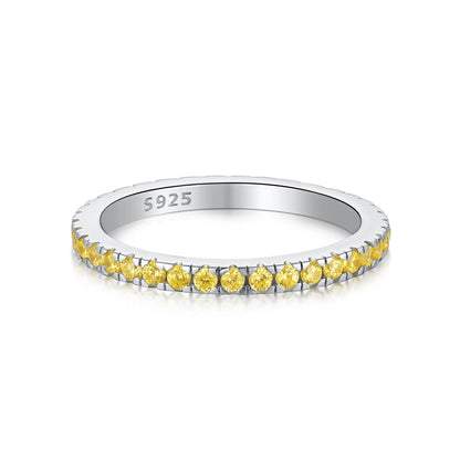 [AURORA]Delicate Sparkling Round Cut Daily Ring