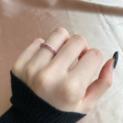 [AURORA]Delicate Sparkling Round Cut Daily Ring