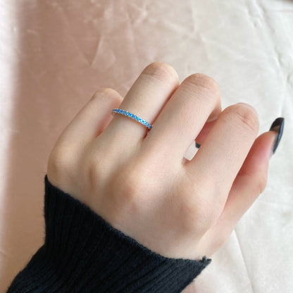 [AURORA]Delicate Sparkling Round Cut Daily Ring