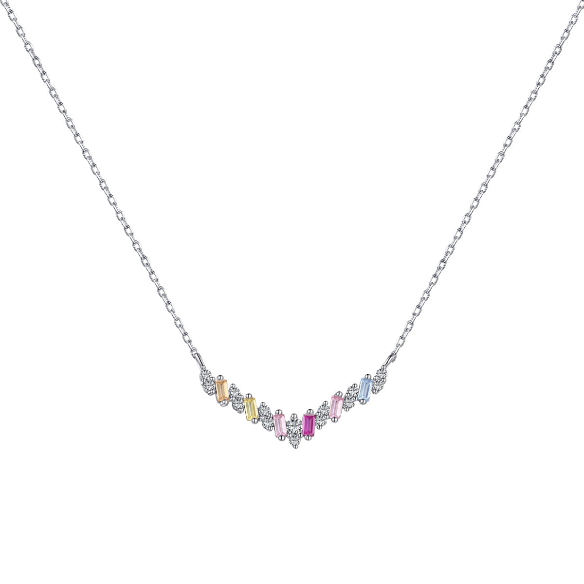 [AURORA]Dazzling Rainbow Necklace