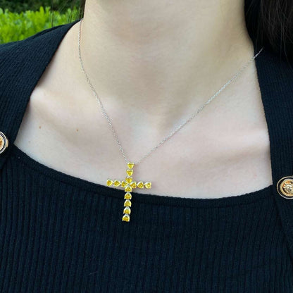 [AURORA]Radiant Cross Shape Necklace