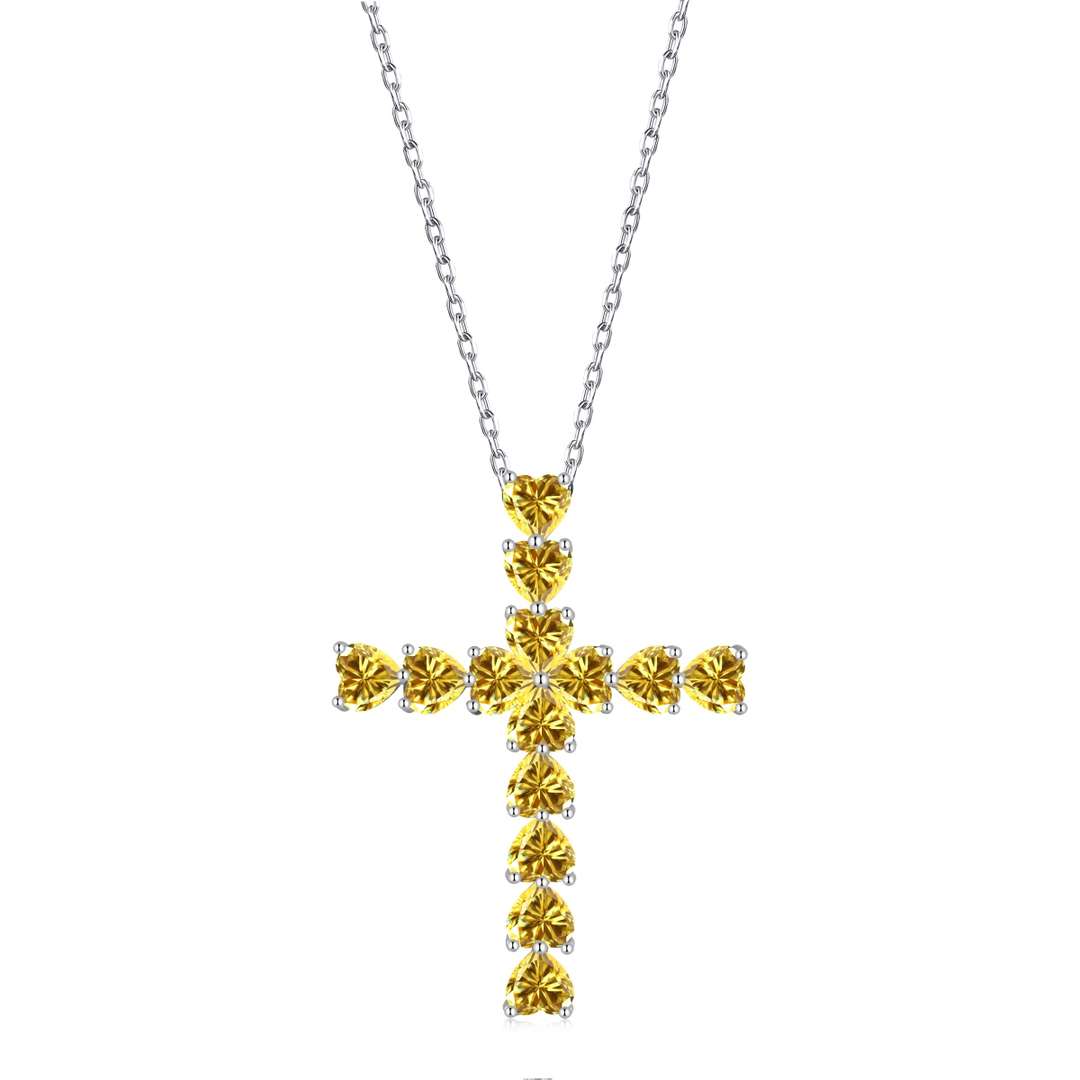 [AURORA]Radiant Cross Shape Necklace