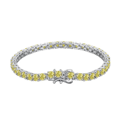 [AURORA]Ornate Dazzling Round Cut Tennis Bracelet