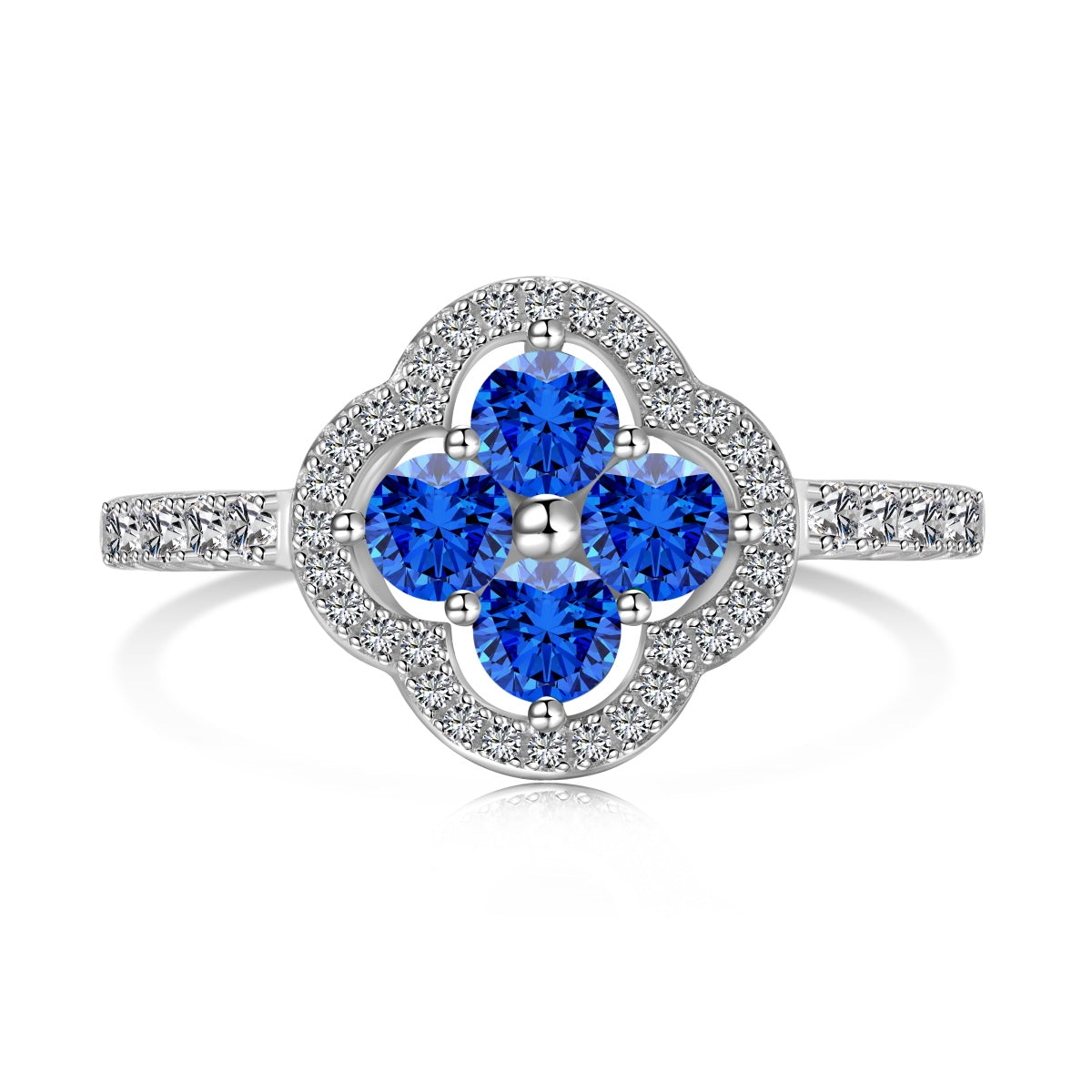 [AURORA]Four Leaf Clover Flower Design Ring