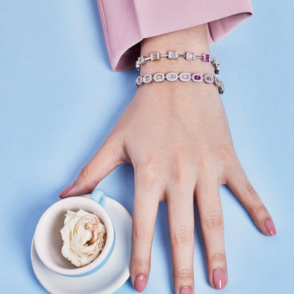 [AURORA]Dainty Charming Emerald Cut Daily Bracelet