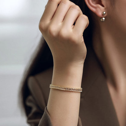 [AURORA]Exquisite Emerald Cut Daily Bracelet