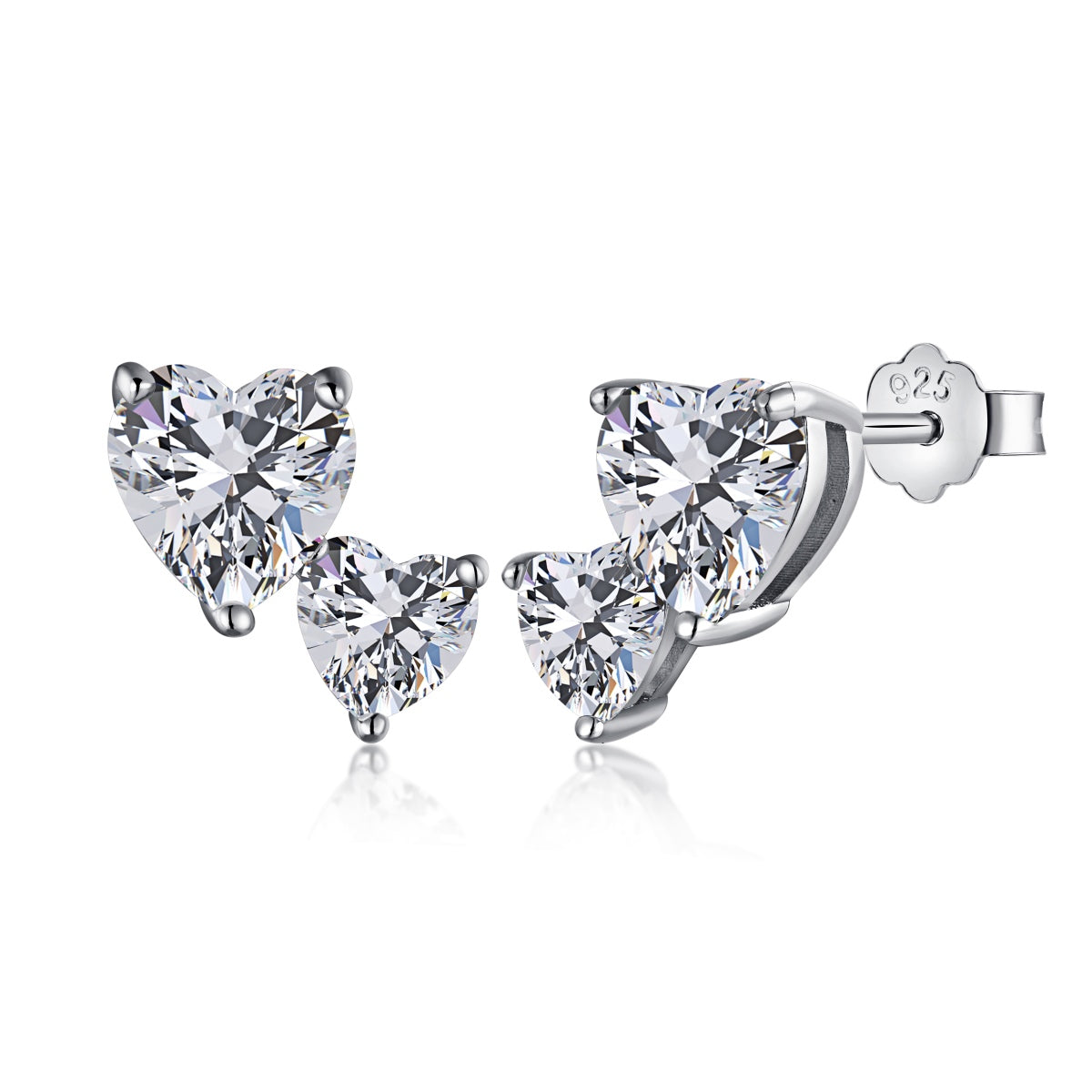 [AURORA]Double Heart-Shape Classic Princess Style Earrings