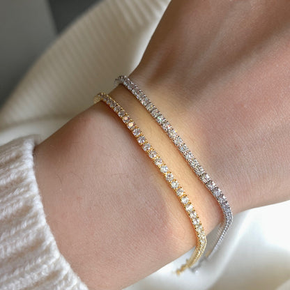 [AURORA]Radiant Shinning Princess Cut Tennis Bracelet