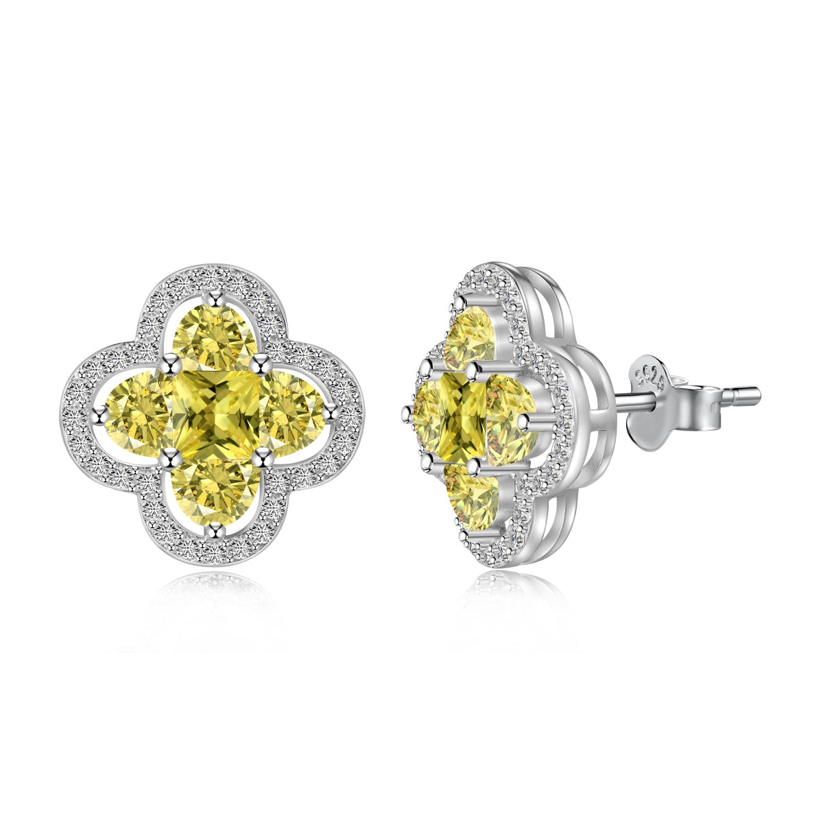 [AURORA]Lucky Four-Leaf Clover Exquisite Earrings