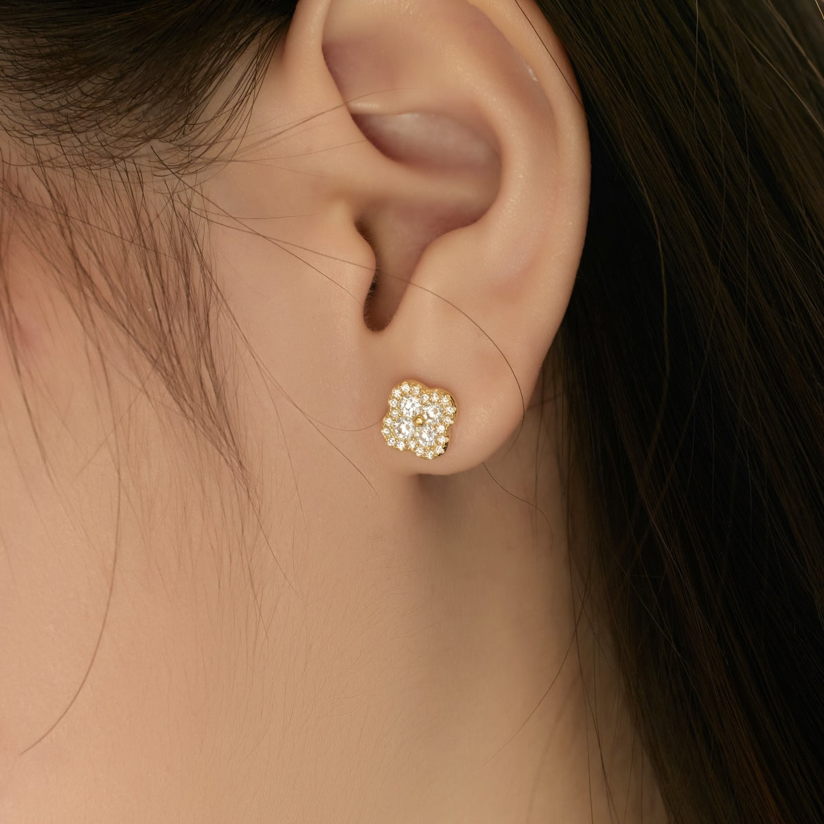 [AURORA]Four-Leaf Clover Flower Shaped Earrings