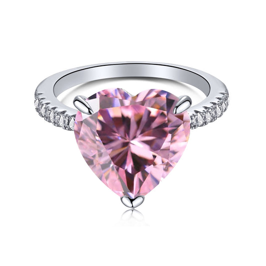 [AURORA]6.0 Carat Luxurious Sparkling Romantic Heart Cut Lover Ring