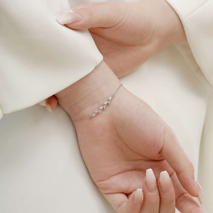 [AURORA]Elegant Wheat Leaves Shape Bracelet