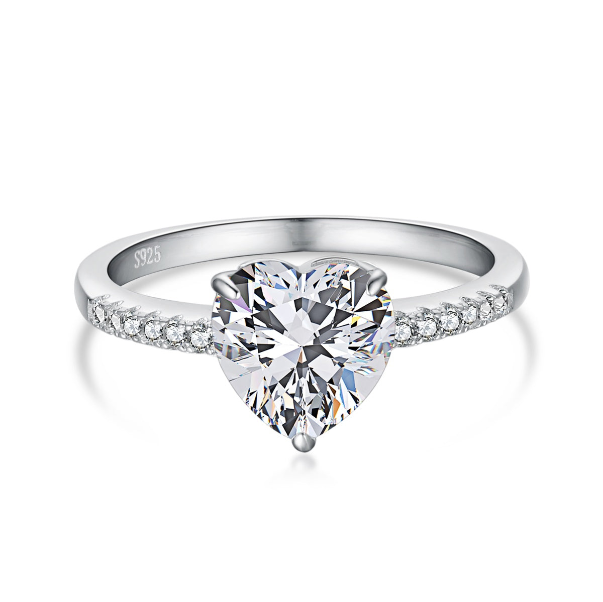 [AURORA]2.0 Carat Dazzling Lustrous Heart Cut Lover Ring