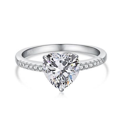 [AURORA]2.0 Carat Dazzling Lustrous Heart Cut Lover Ring