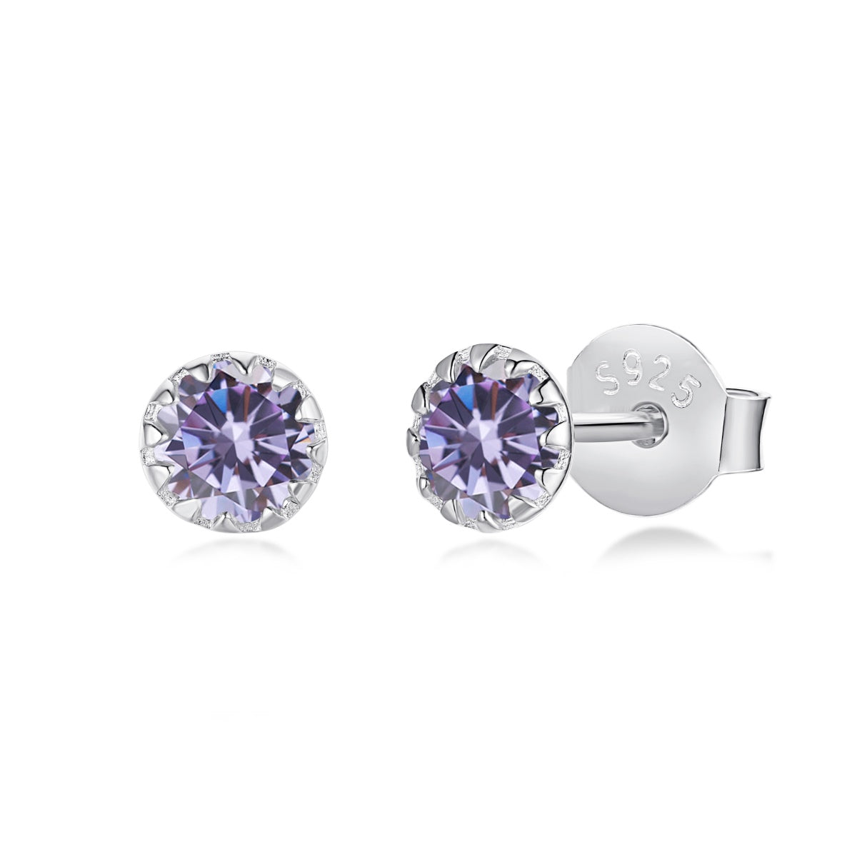 [AURORA]Sparkling Colorful Round Shape Earrings