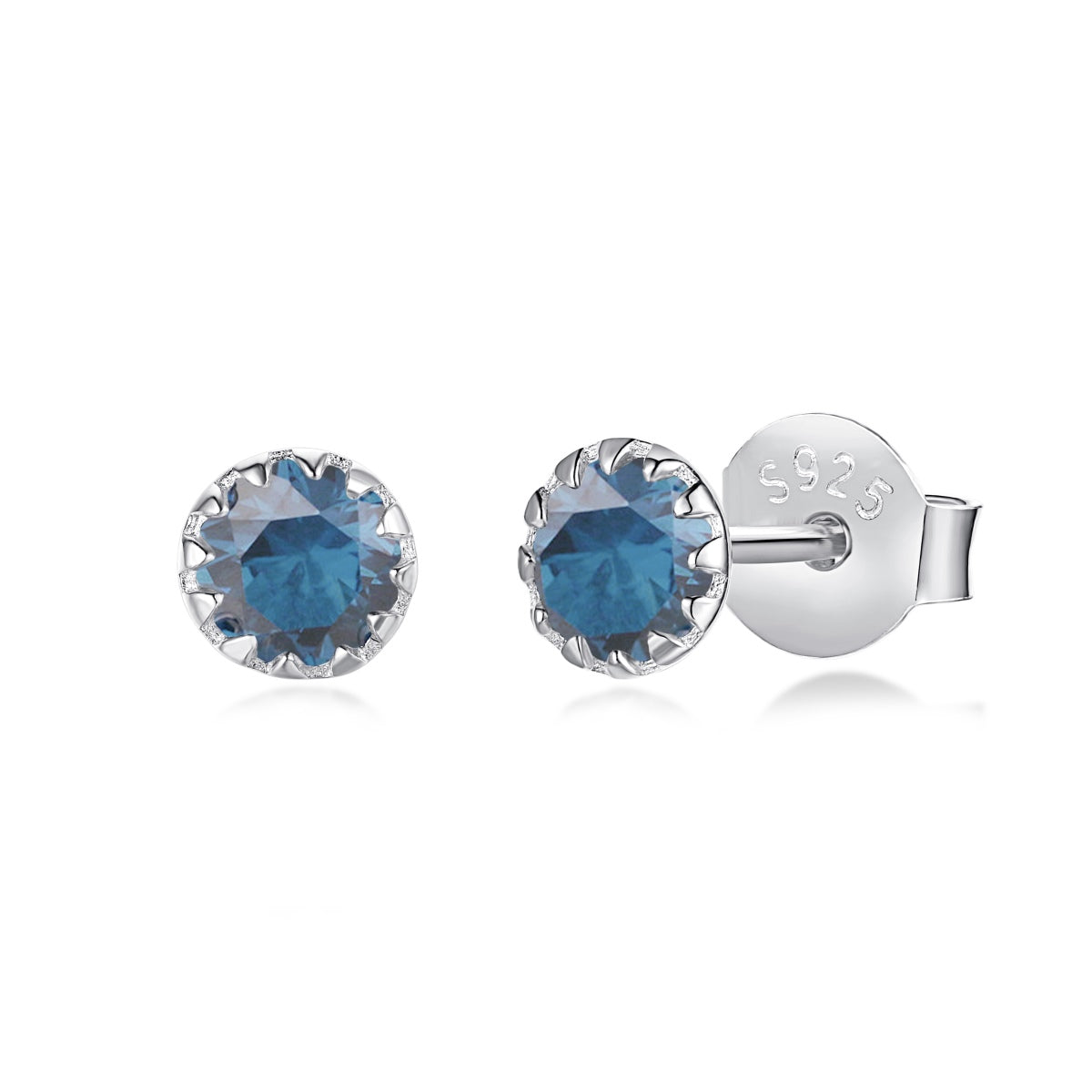 [AURORA]Sparkling Colorful Round Shape Earrings