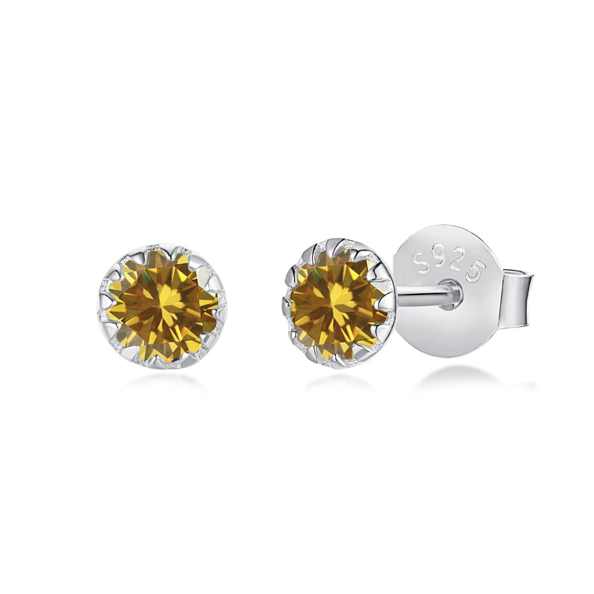 [AURORA]Sparkling Colorful Round Shape Earrings