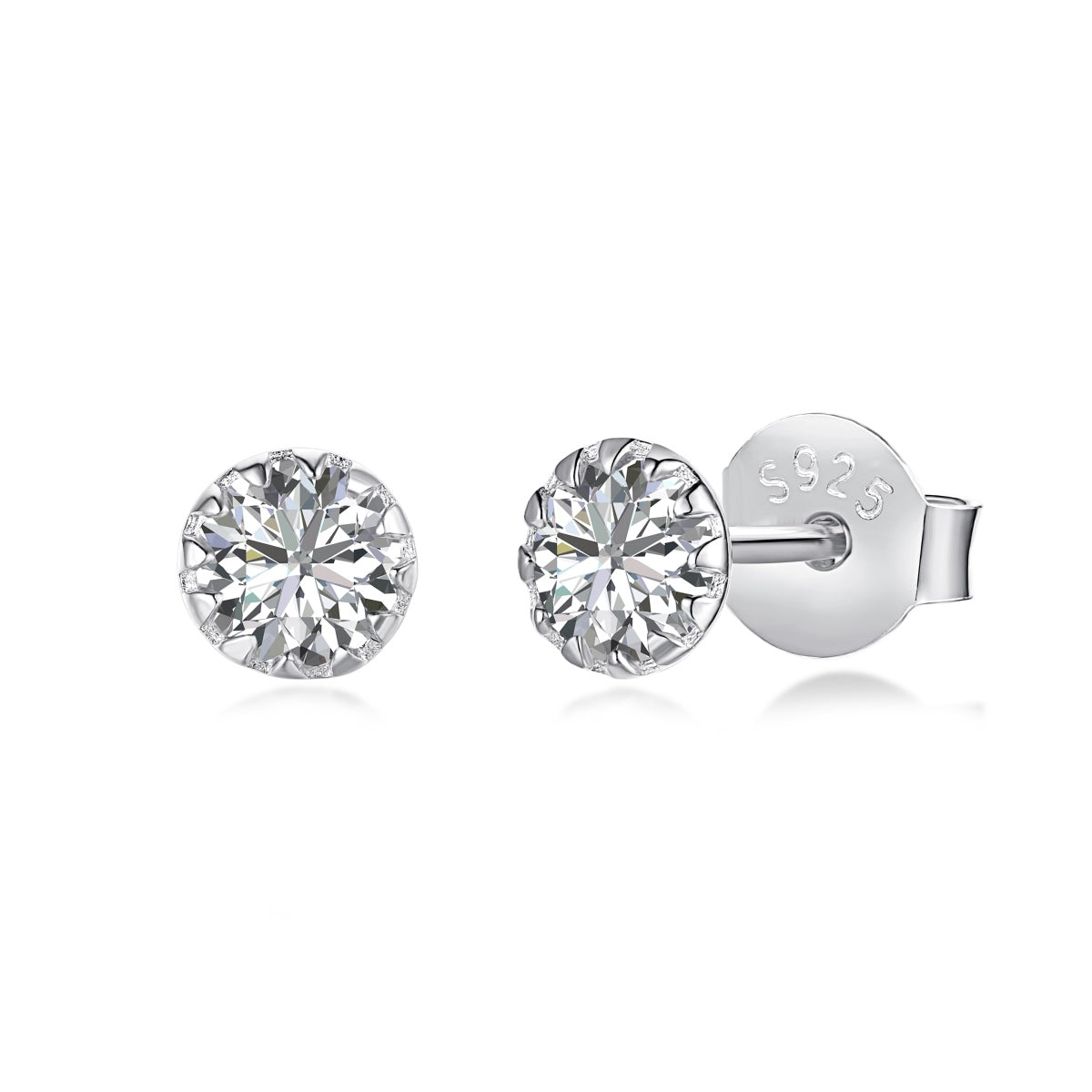 [AURORA]Sparkling Colorful Round Shape Earrings