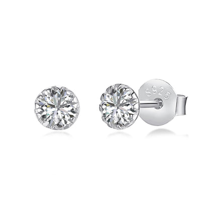 [AURORA]Sparkling Colorful Round Shape Earrings