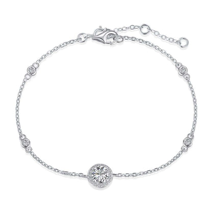 [AURORA]Dazzling Round Cut Shape Bracelet