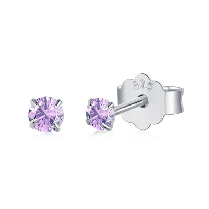 [AURORA]Delicate Solitaire Earrings