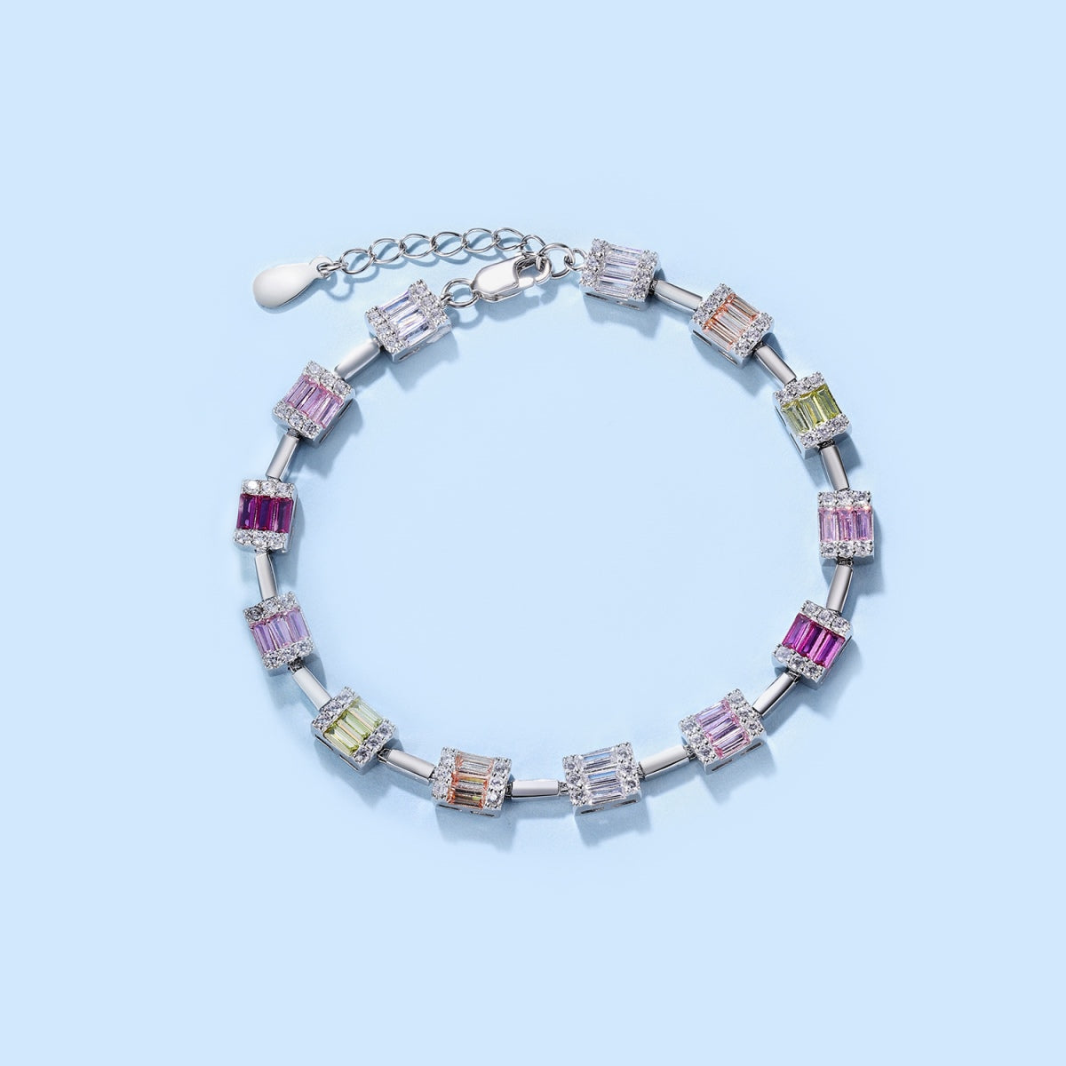 [AURORA]Dainty Charming Emerald Cut Daily Bracelet