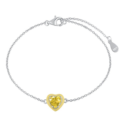 [AURORA]Sparkling Romantic Heart Shape Lover Bracelet